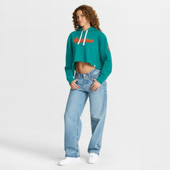 Miami Dolphins Women's Oversized Hometown Heritage Cropped Hoodie | NFL New
