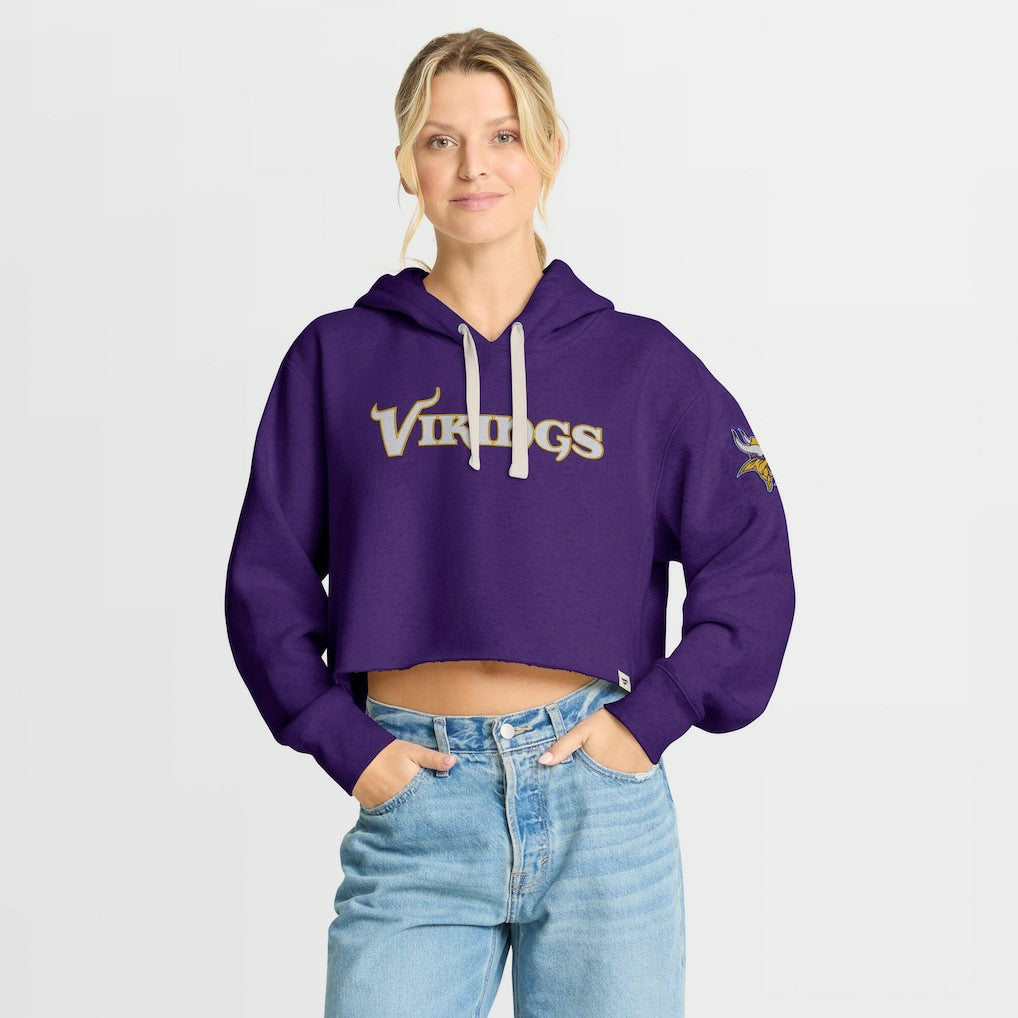Minnesota Vikings Women's Oversized Hometown Heritage Cropped Hoodie | NFL Hot