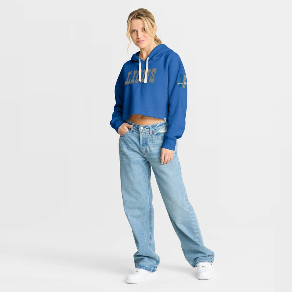 Detroit Lions Women's Oversized Hometown Heritage Cropped Hoodie | NFL Discount