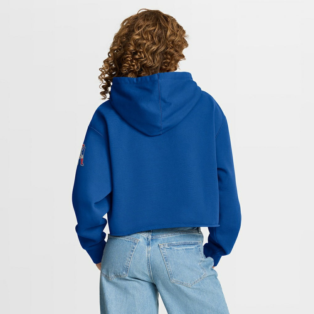 New England Patriots Women's Oversized Hometown Heritage Cropped Hoodie | NFL Hot