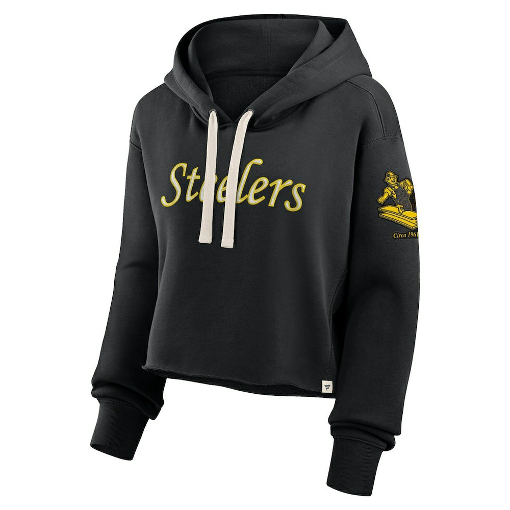 Pittsburgh Steelers Women's Oversized Hometown Heritage Cropped Hoodie | NFL US