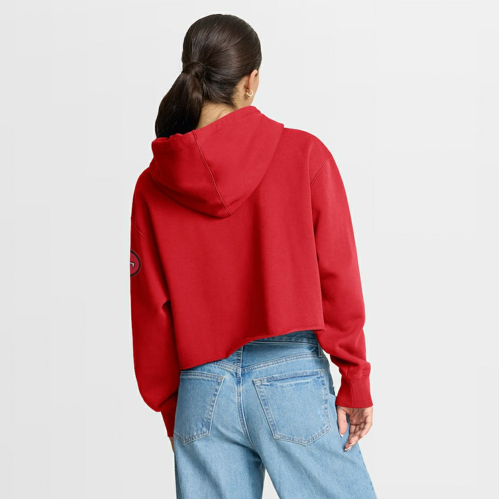 San Francisco 49ers Women's Oversized Hometown Heritage Cropped Hoodie | NFL Hot