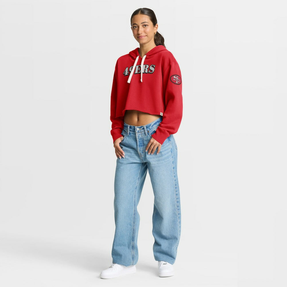 San Francisco 49ers Women's Oversized Hometown Heritage Cropped Hoodie | NFL Hot