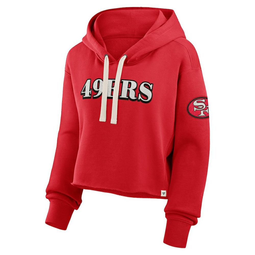 San Francisco 49ers Women's Oversized Hometown Heritage Cropped Hoodie | NFL Hot