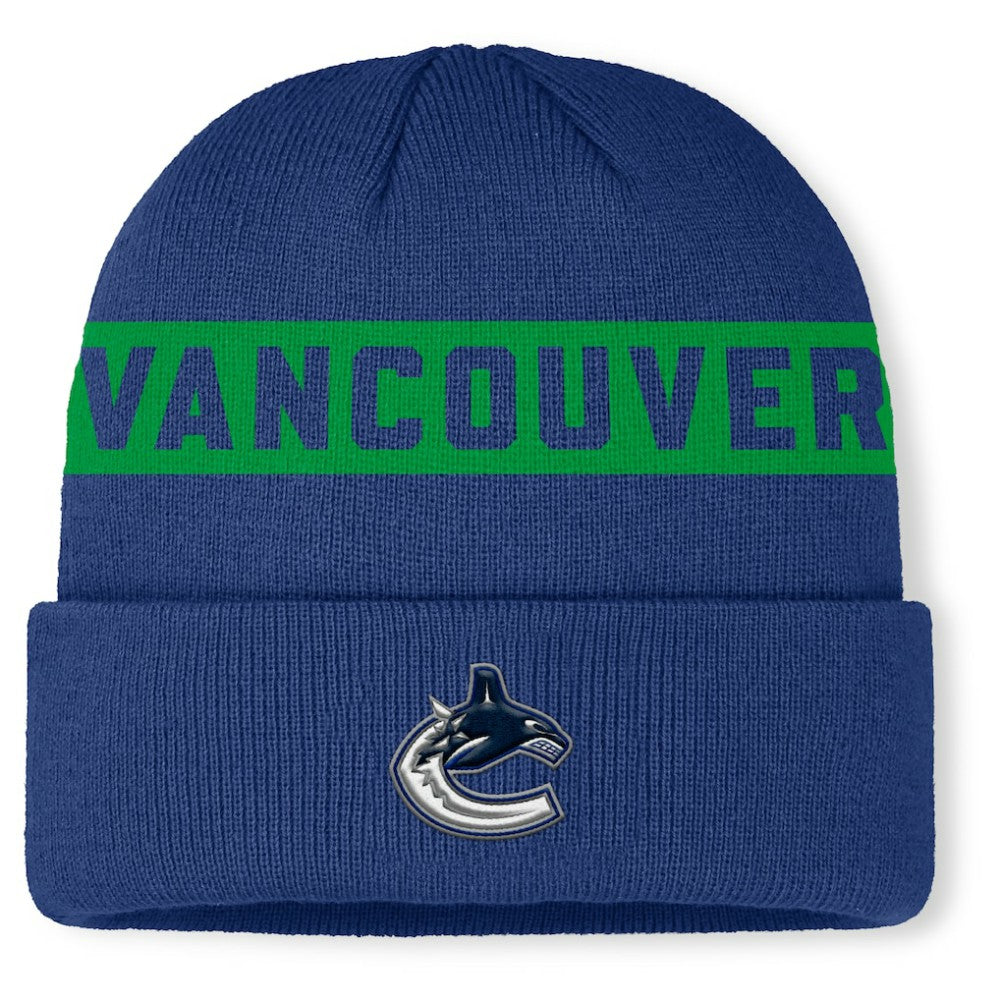 Vancouver Canucks Fanatics Authentic Pro Rink Cuffed Knit Hat -  NHL Hats