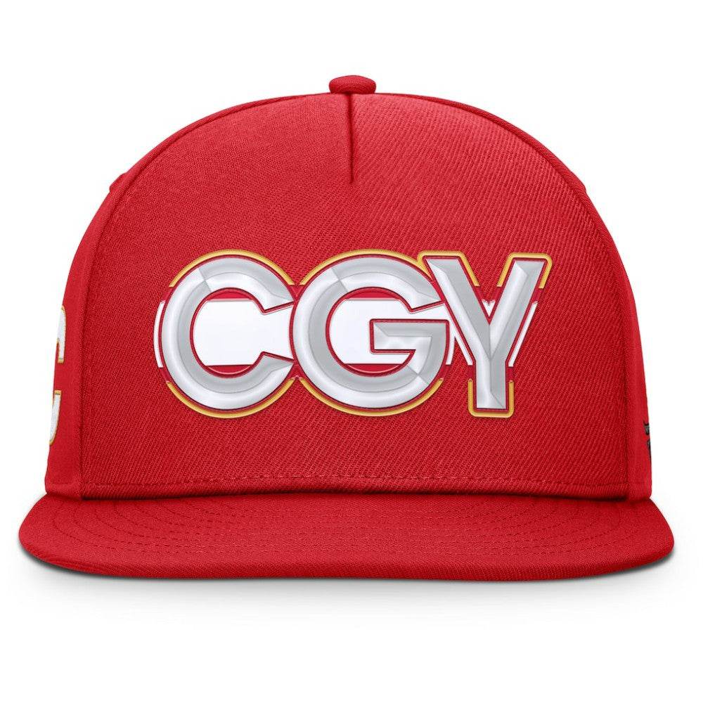 Calgary Flames Fanatics Authentic Pro Rink Team Code Snapback Hat -  NHL Hats