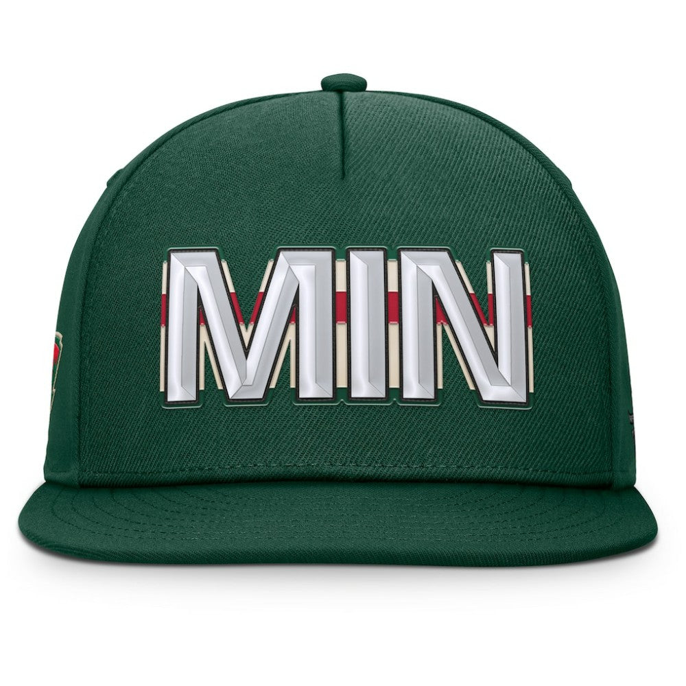 Minnesota Wild Fanatics Authentic Pro Rink Team Code Snapback Hat -  NHL Hats
