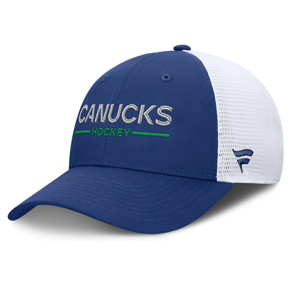 Vancouver Canucks Fanatics Authentic Pro Rink Lockup Adjustable Trucker Hat -  NHL Hats