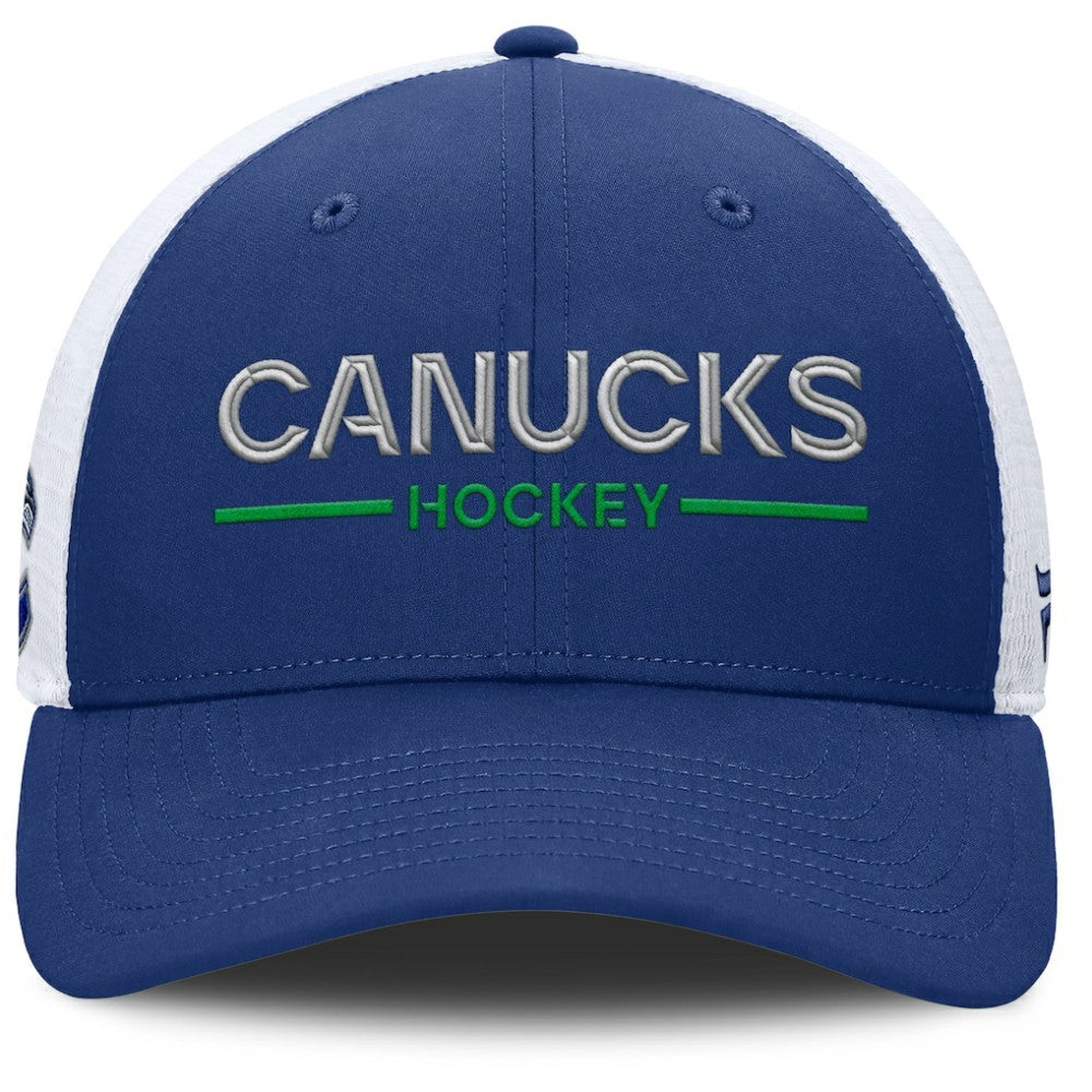 Vancouver Canucks Fanatics Authentic Pro Rink Lockup Adjustable Trucker Hat -  NHL Hats