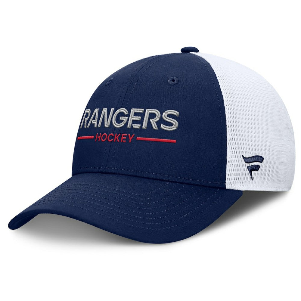 New York Rangers Fanatics Authentic Pro Rink Lockup Adjustable Trucker Hat -  NHL Hats