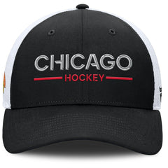 Chicago Blackhawks Fanatics Authentic Pro Rink Lockup Adjustable Trucker Hat -  NHL Hats