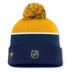 Nashville Predators Fanatics Authentic Pro Rink Cuffed Knit Hat with Pom -  NHL Hats