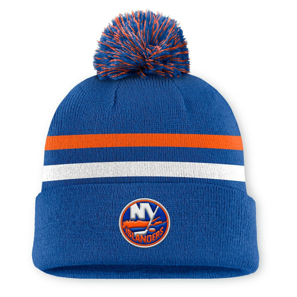 New York Islanders Fanatics Authentic Pro Rink Cuffed Knit Hat with Pom -  NHL Hats