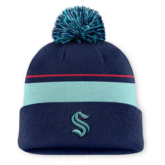 Seattle Kraken Fanatics Authentic Pro Rink Cuffed Knit Hat with Pom -  NHL Hats