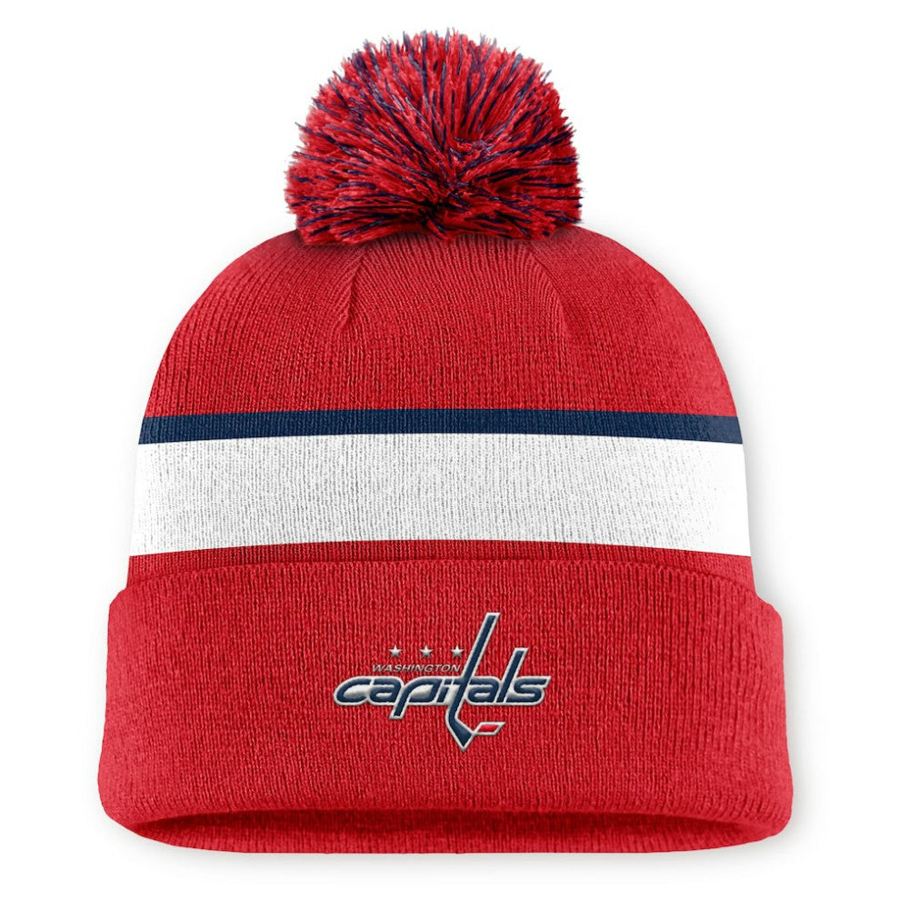 Washington Capitals Fanatics Authentic Pro Rink Cuffed Knit Hat with Pom -  NHL Hats