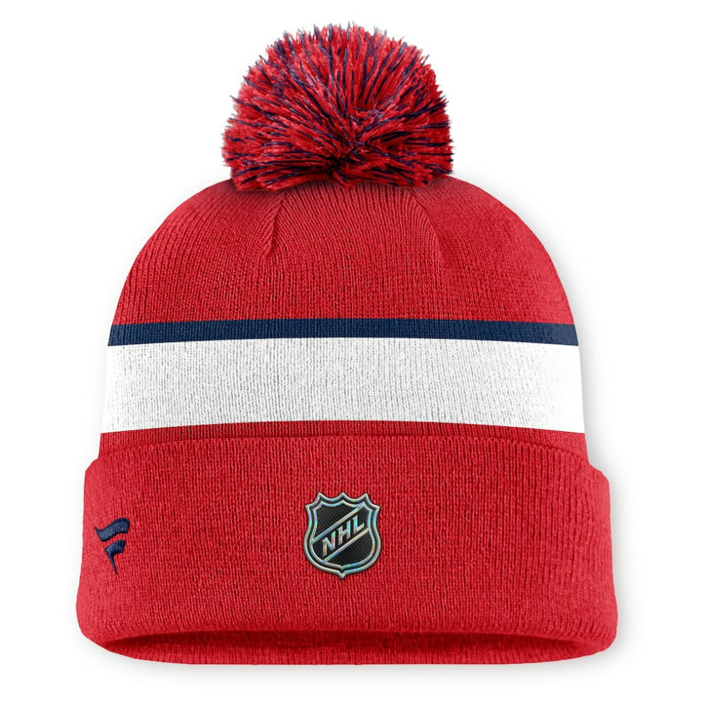 Washington Capitals Fanatics Authentic Pro Rink Cuffed Knit Hat with Pom -  NHL Hats