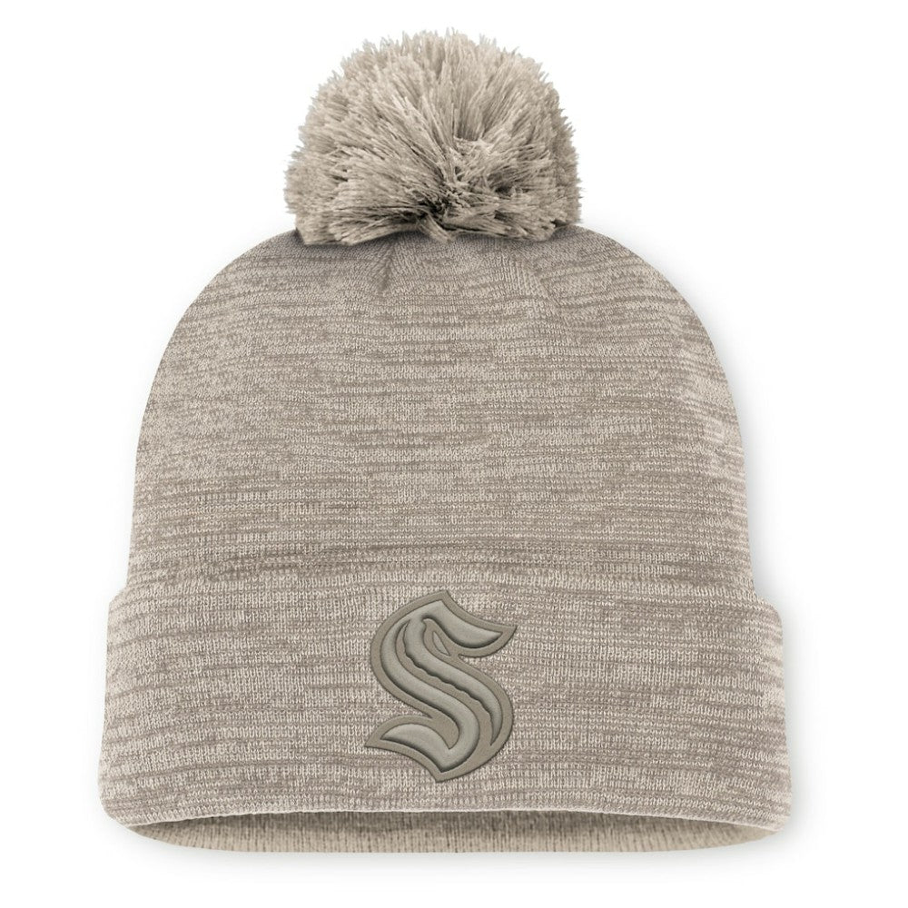 Seattle Kraken Fanatics Authentic Pro Road Cuffed Knit Hat with Pom -  NHL Hats