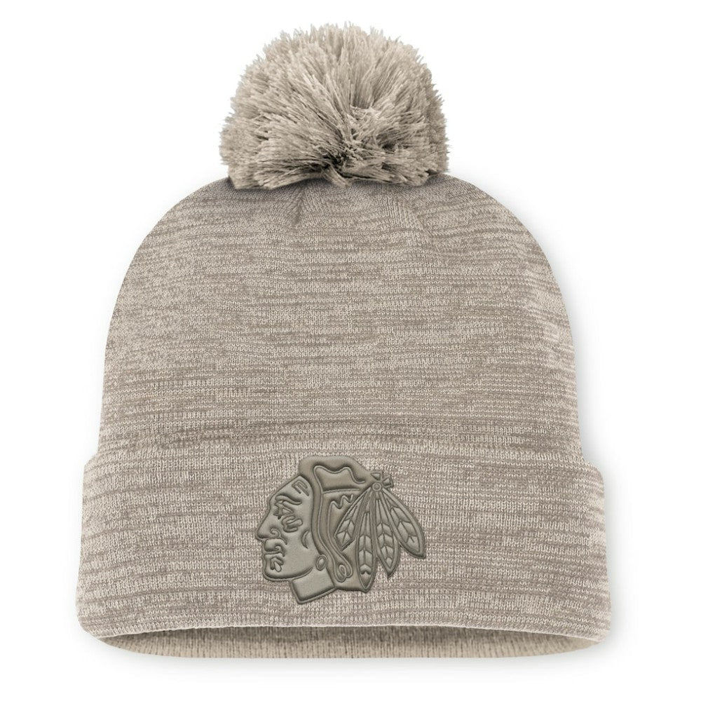 Chicago Blackhawks Fanatics Authentic Pro Road Cuffed Knit Hat with Pom -  NHL Hats
