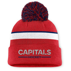 Washington Capitals Fanatics Women's Authentic Pro Rink Cuffed Knit Hat with Pom -  NHL Hats