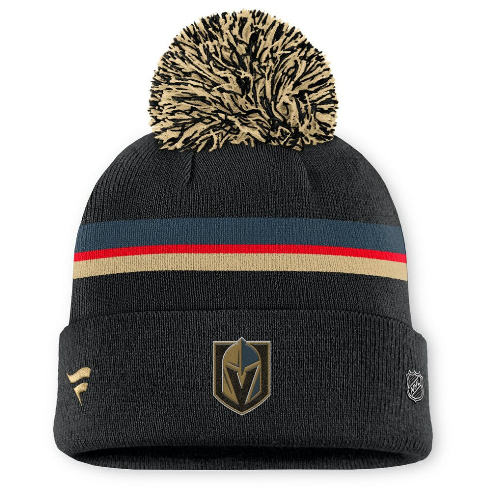 Vegas Golden Knights Fanatics Women's Authentic Pro Rink Cuffed Knit Hat with Pom -  NHL Hats