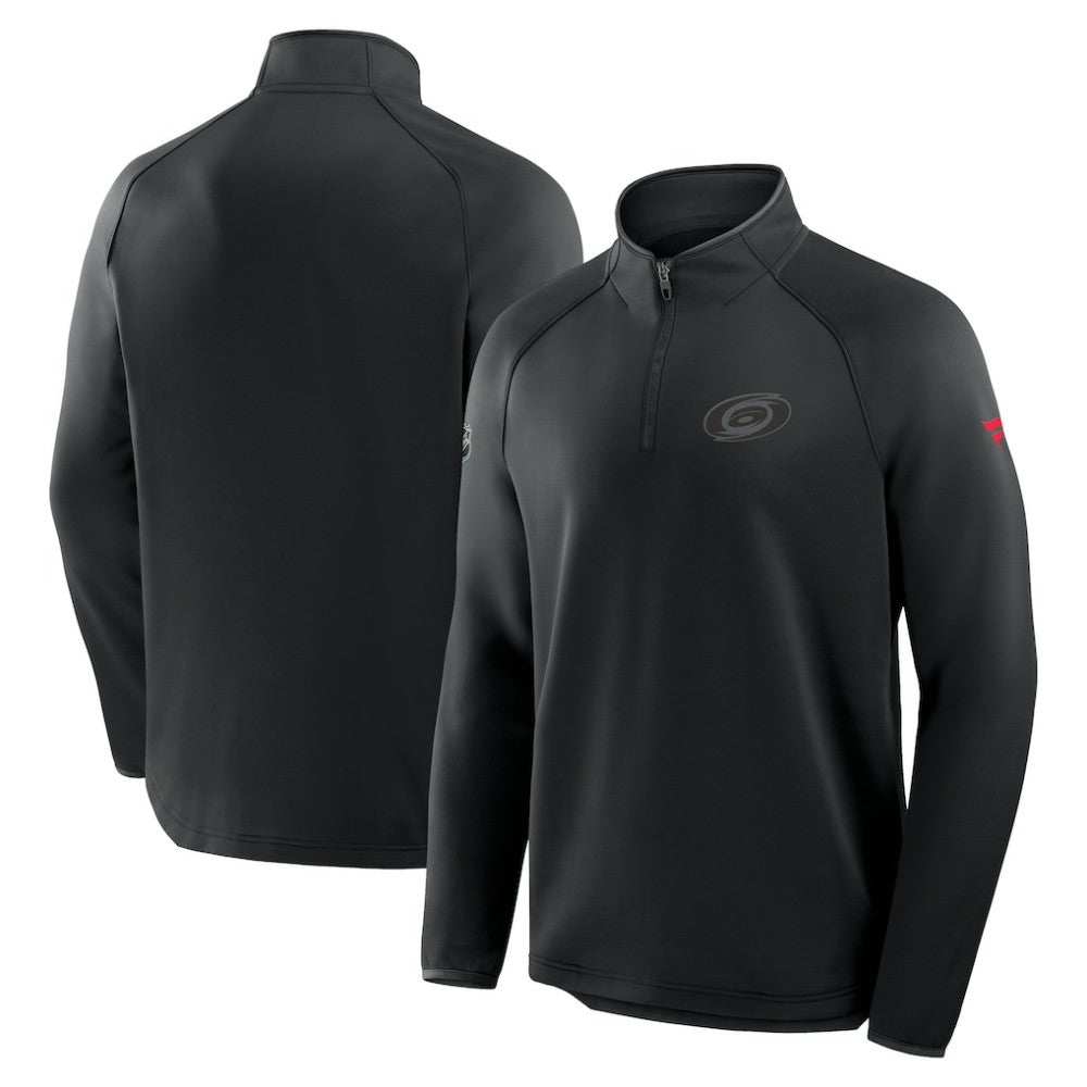 Carolina Hurricanes Fanatics Authentic Pro Tonal Rink Raglan Quarter-Zip Pullover -  NHL Pullover