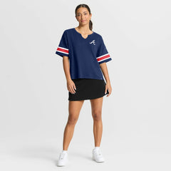 Atlanta Braves Fanatics Women's Curl Route T-Shirt - MLB T-shirts