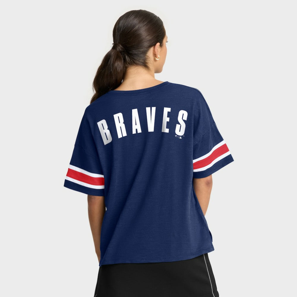 Atlanta Braves Fanatics Women's Curl Route T-Shirt - MLB T-shirts