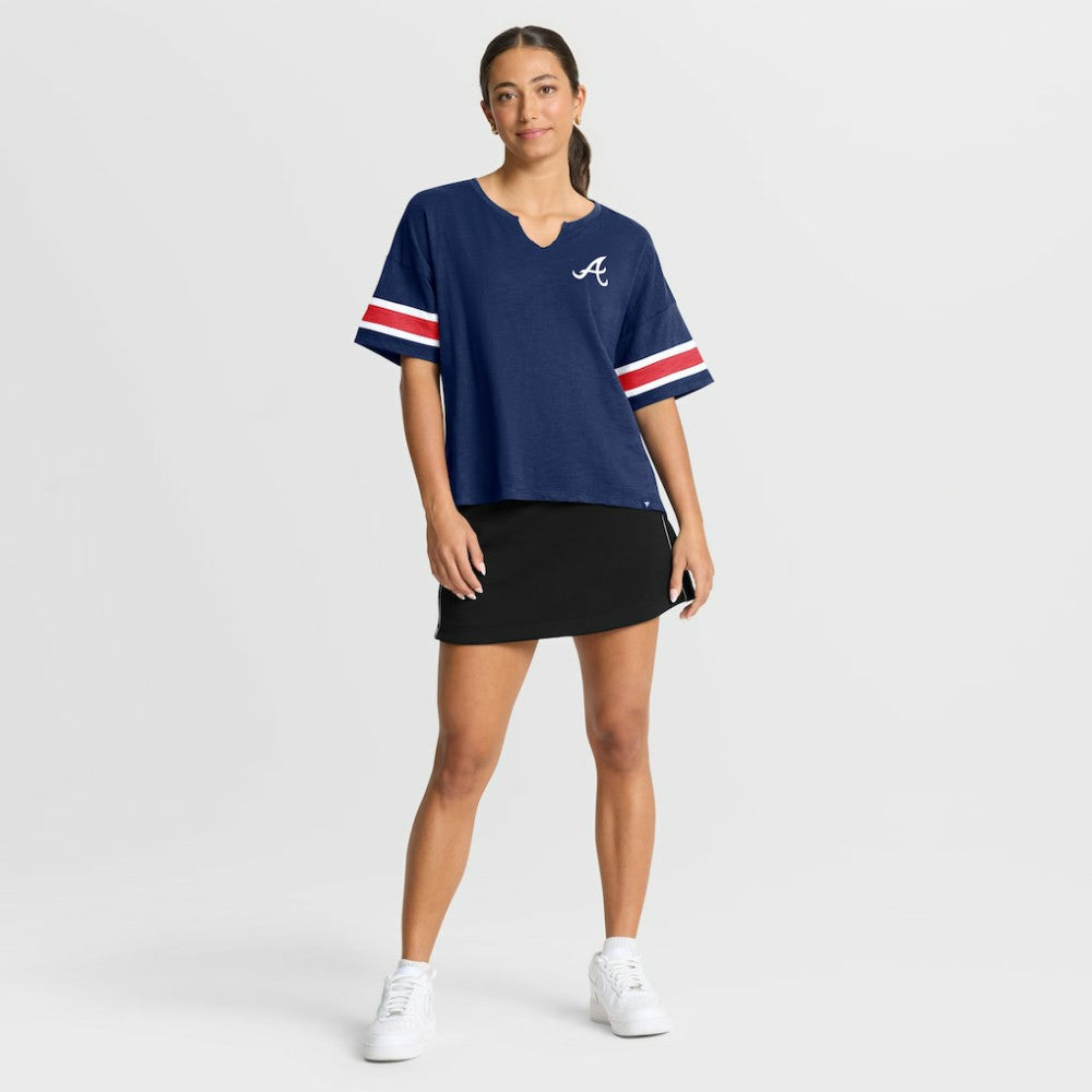 Atlanta Braves Fanatics Women's Curl Route T-Shirt - MLB T-shirts