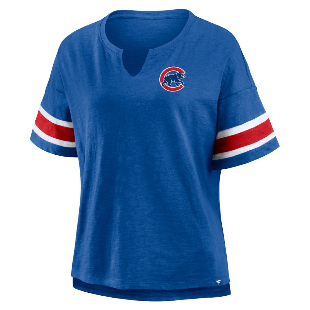 Chicago Cubs Fanatics Women's Curl Route T-Shirt - MLB T-shirts