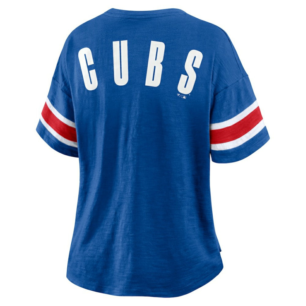 Chicago Cubs Fanatics Women's Curl Route T-Shirt - MLB T-shirts