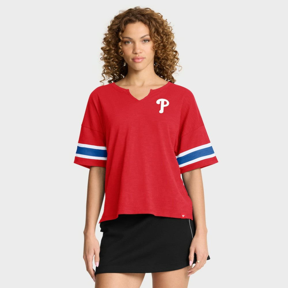 Philadelphia Phillies Fanatics Women's Curl Route T-Shirt - MLB T-shirts