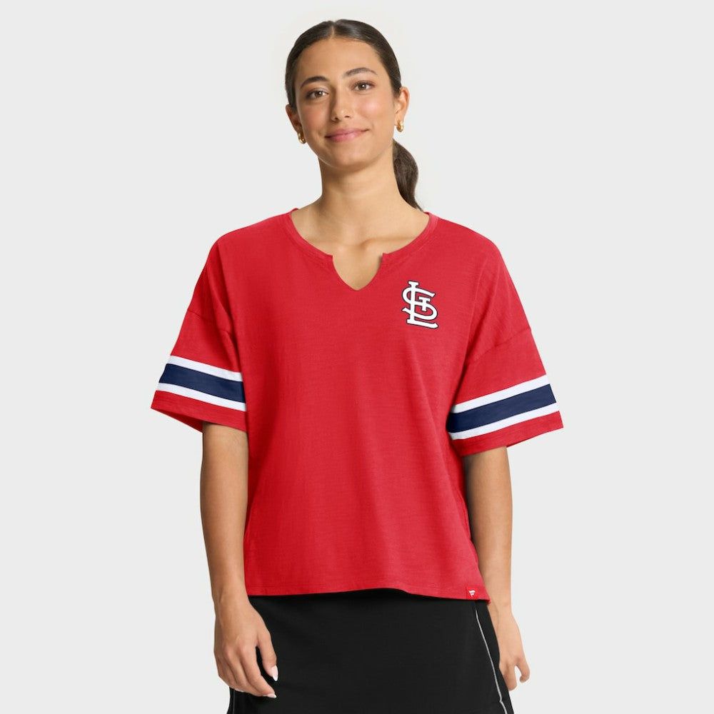 St. Louis Cardinals Fanatics Women's Curl Route T-Shirt - MLB T-shirts