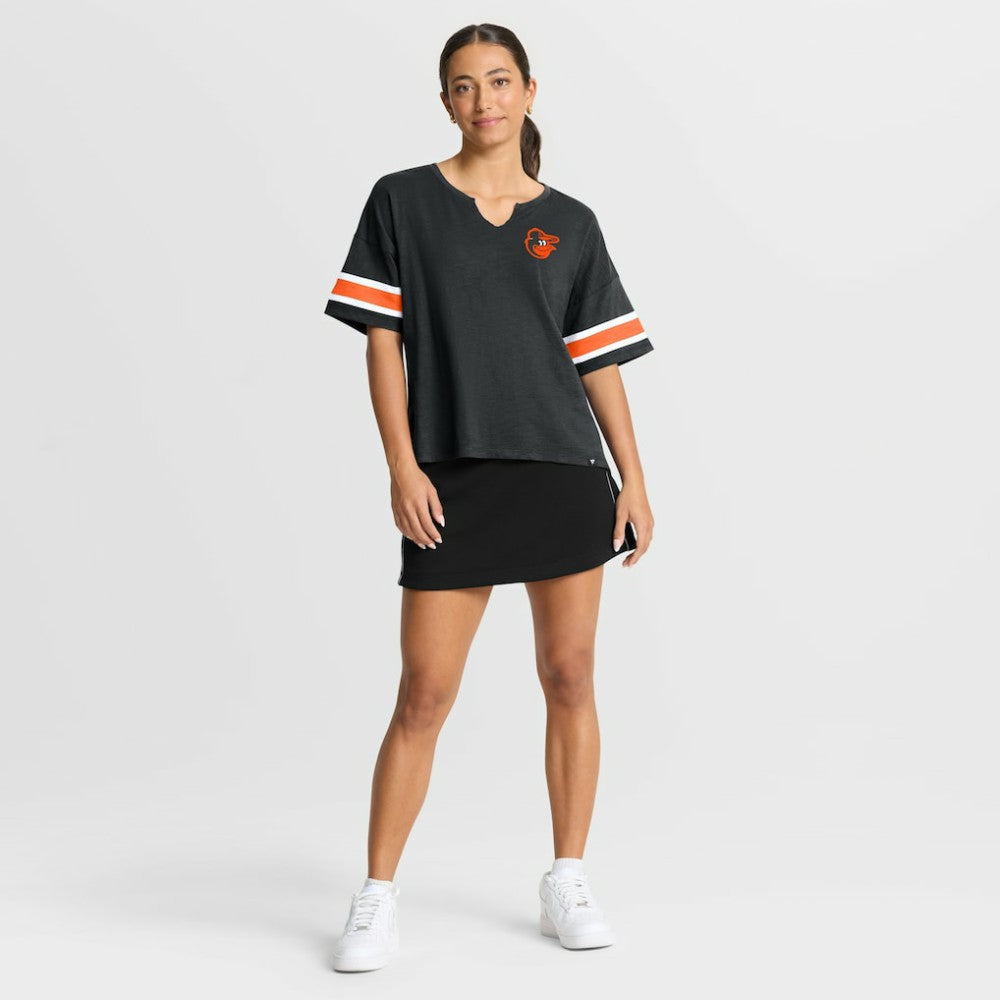 Baltimore Orioles Fanatics Women's Curl Route T-Shirt - MLB T-shirts