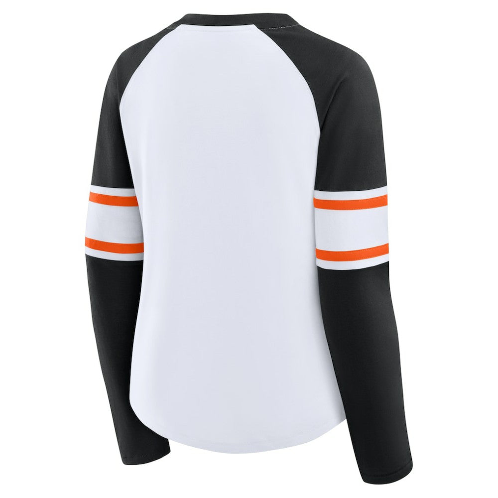San Francisco Giants Fanatics Women's Blitz Package Raglan Lace-Up V-Neck Long Sleeve T-Shirt - MLB T-shirts