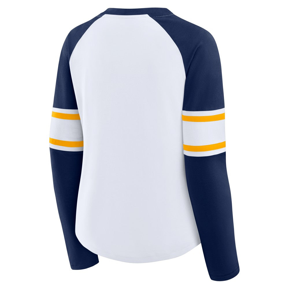 Milwaukee Brewers Fanatics Women's Blitz Package Raglan Lace-Up V-Neck Long Sleeve T-Shirt - MLB T-shirts