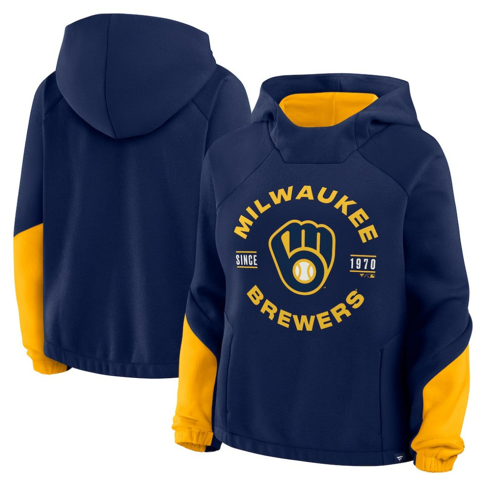 Milwaukee Brewers Fanatics Women's Oversized Time to Win Pullover Hoodie - MLB Hoodies