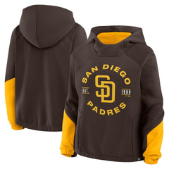 San Diego Padres Fanatics Women's Oversized Time to Win Pullover Hoodie - MLB Hoodies