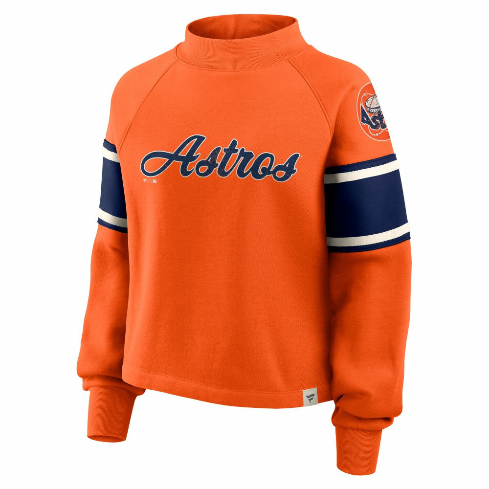 Houston Astros Fanatics Women's Oversized Toss Sweep Raglan Pullover Sweatshirt - MLB Pullover