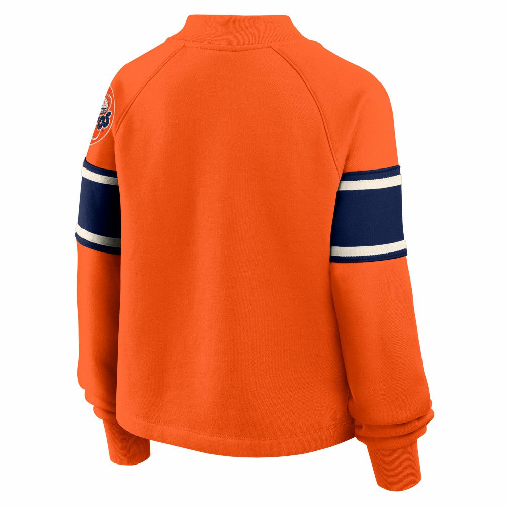 Houston Astros Fanatics Women's Oversized Toss Sweep Raglan Pullover Sweatshirt - MLB Pullover