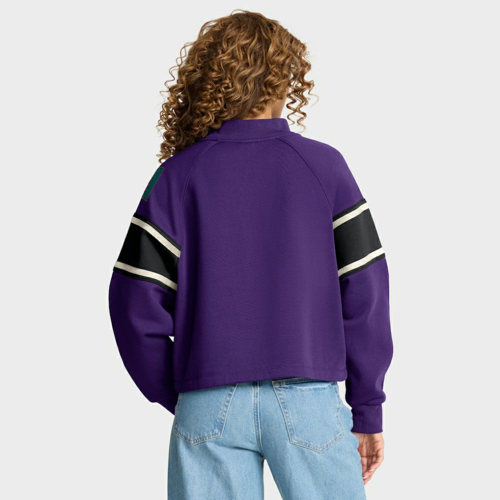 Arizona Diamondbacks Fanatics Women's Oversized Toss Sweep Raglan Pullover Sweatshirt - MLB Pullover