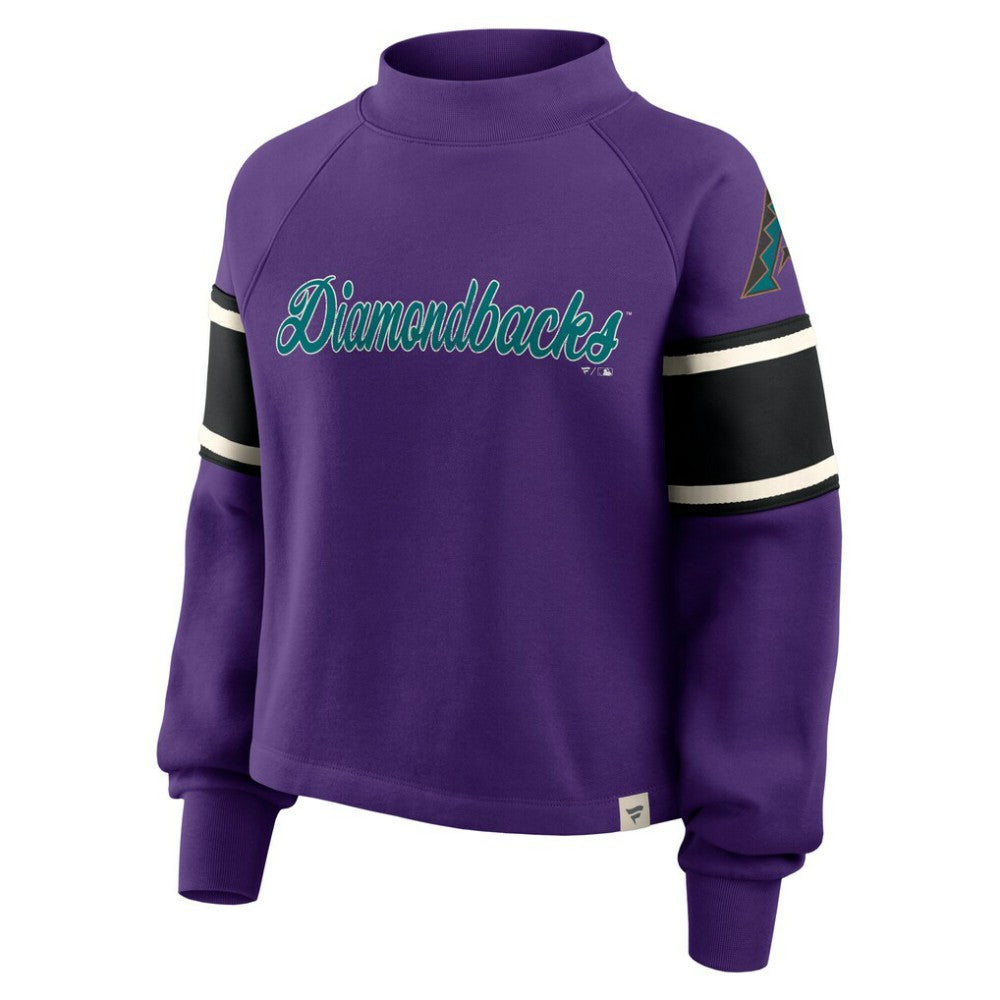 Arizona Diamondbacks Fanatics Women's Oversized Toss Sweep Raglan Pullover Sweatshirt - MLB Pullover