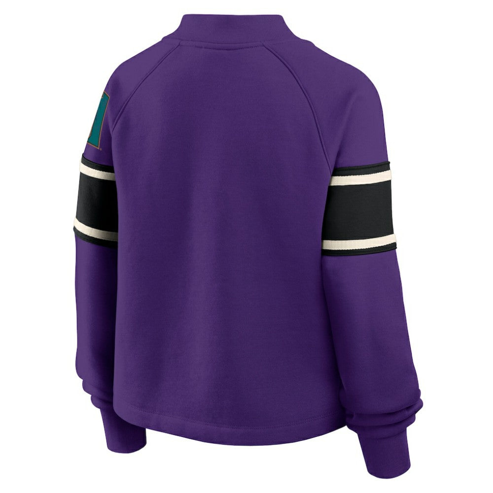 Arizona Diamondbacks Fanatics Women's Oversized Toss Sweep Raglan Pullover Sweatshirt - MLB Pullover