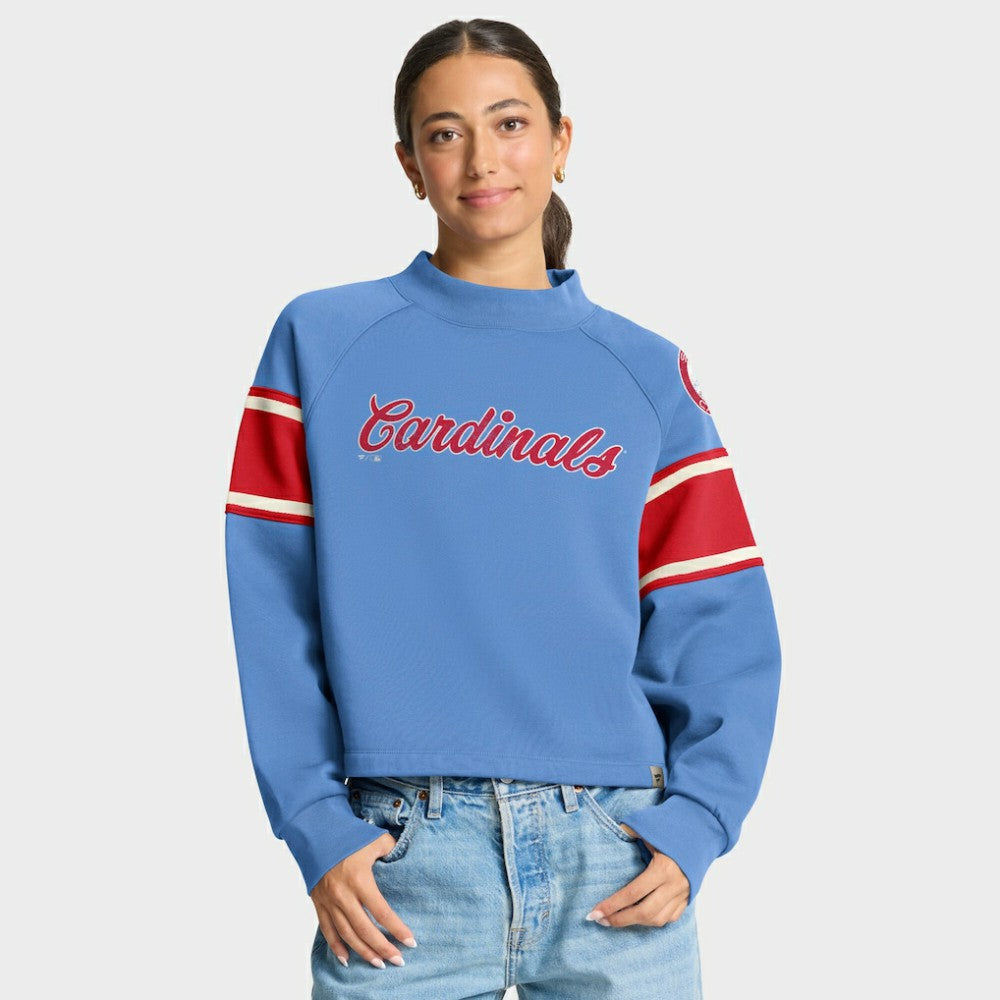 St. Louis Cardinals Fanatics Women's Oversized Toss Sweep Raglan Pullover Sweatshirt - MLB Pullover