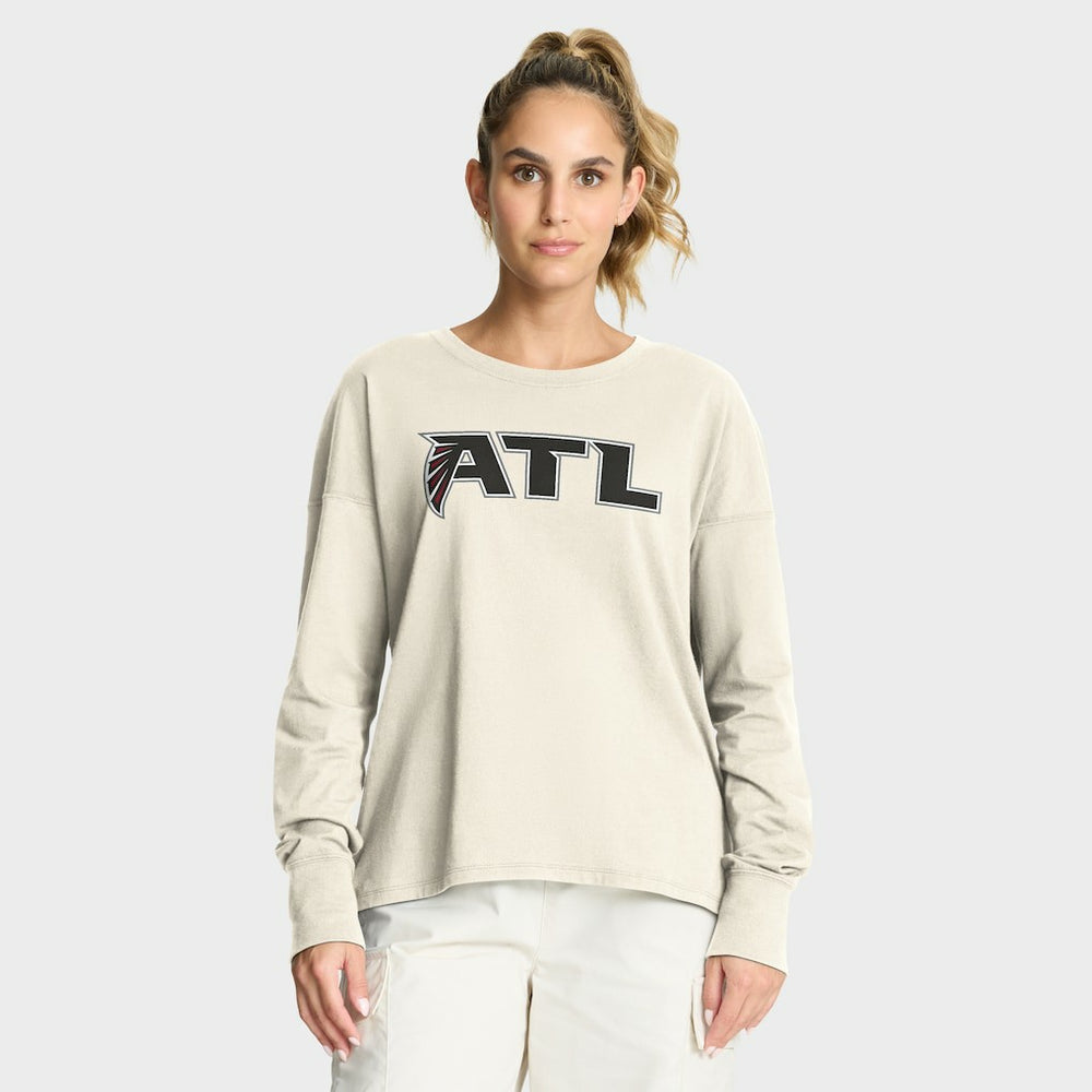 Atlanta Falcons Women's Dove Legacy Long Sleeve T-Shirt | NFL Outlet