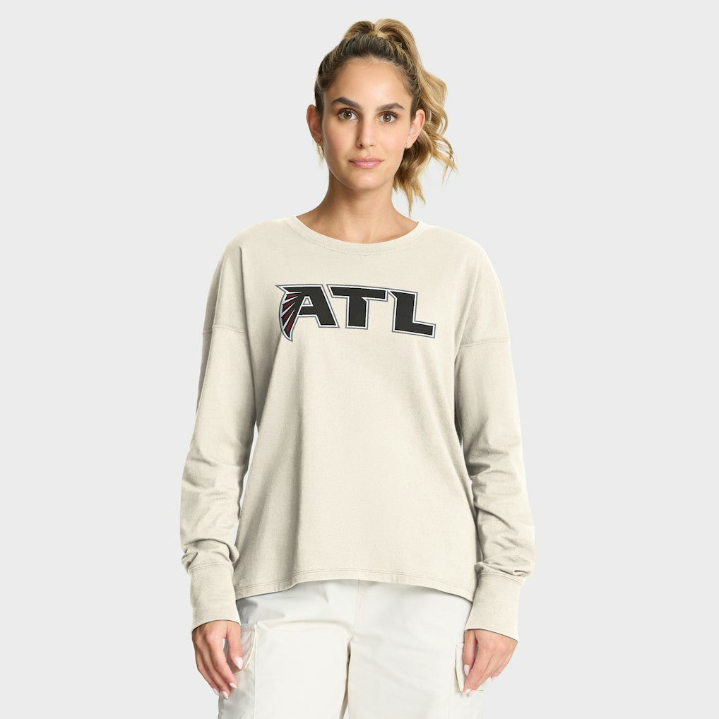 Atlanta Falcons Women's Dove Legacy Long Sleeve T-Shirt | NFL Outlet