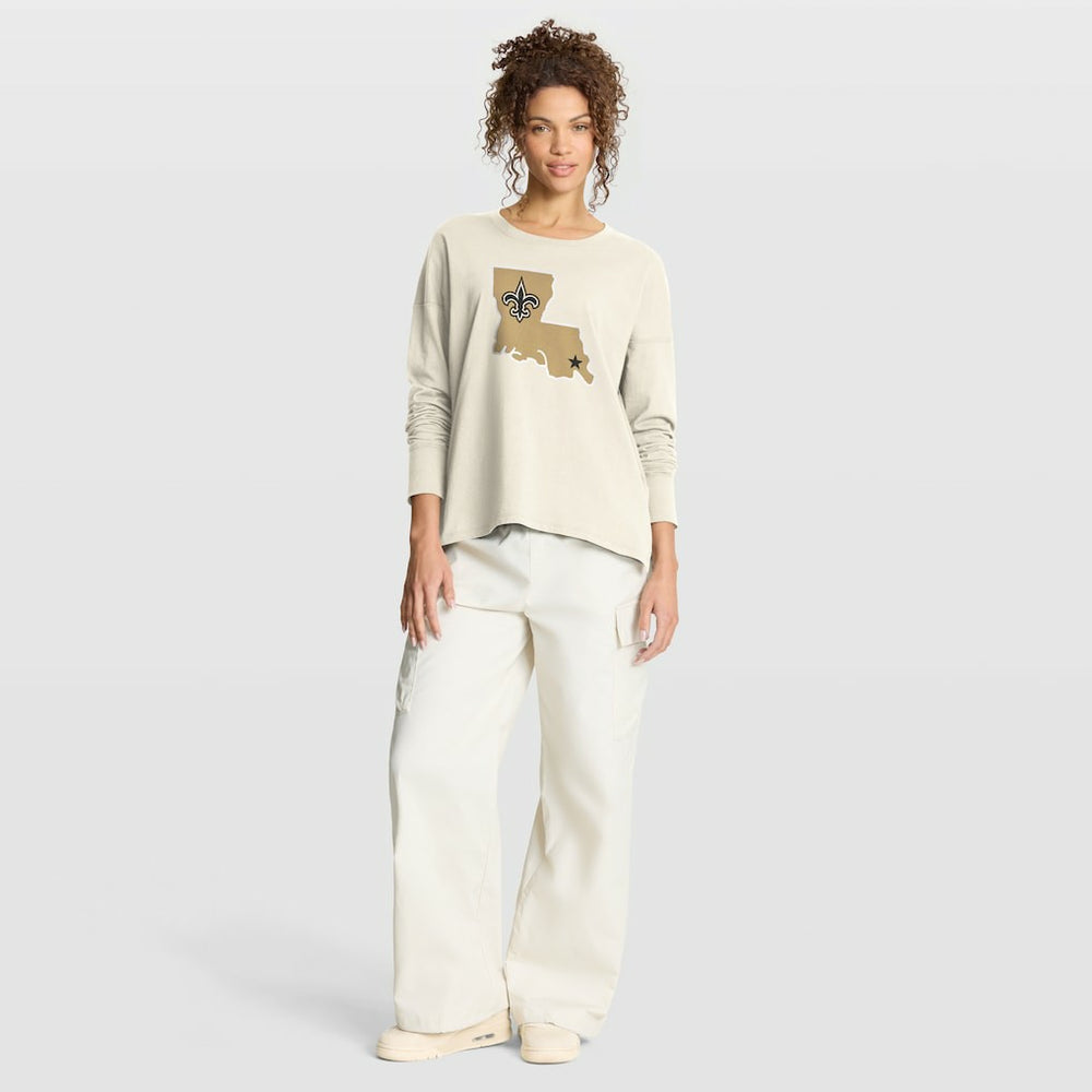 New Orleans Saints Women's Dove Legacy Long Sleeve T-Shirt | NFL Hot