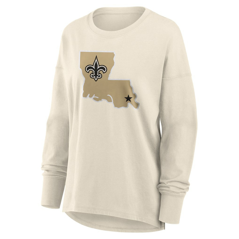 New Orleans Saints Women's Dove Legacy Long Sleeve T-Shirt | NFL Hot