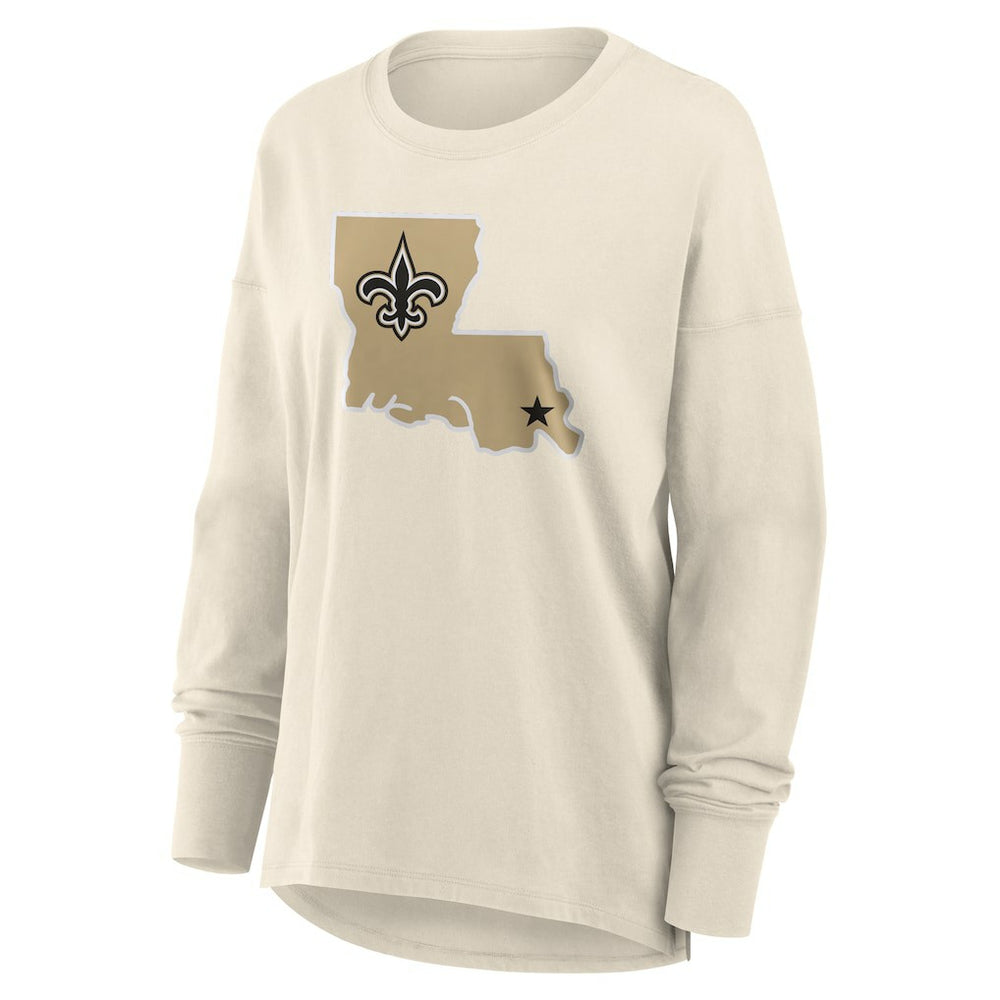 New Orleans Saints Women's Dove Legacy Long Sleeve T-Shirt | NFL Hot