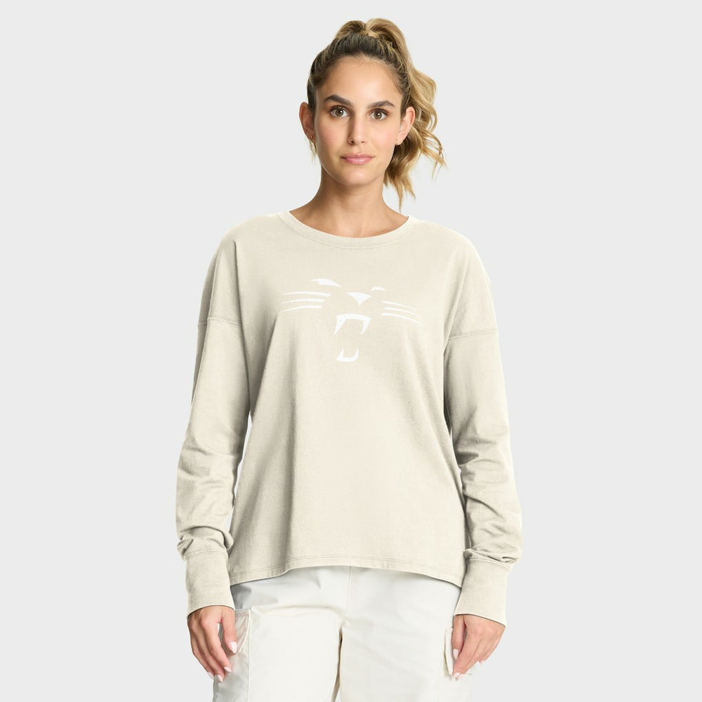 Carolina Panthers Women's Dove Legacy Long Sleeve T-Shirt | NFL New