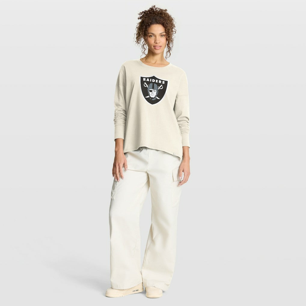 Las Vegas Raiders Women's Dove Legacy Long Sleeve T-Shirt | NFL New